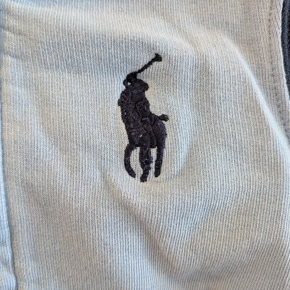 Polo Ralph Lauren Infant French Terry Zip Hoodie Big Pony Patch Preppy Size 18M